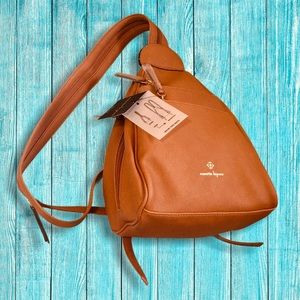 NWT cute 2-way vegan leather backpack